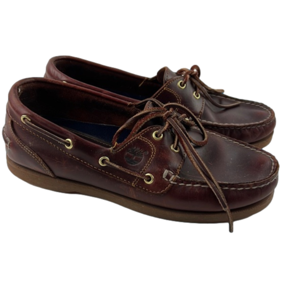 Timberland Shoes - Timberland brown leather boatshoe loafers